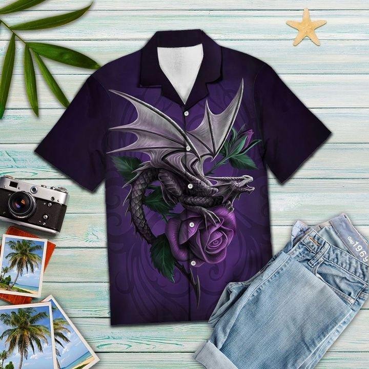 Purple Dragon Hawaiian Shirt