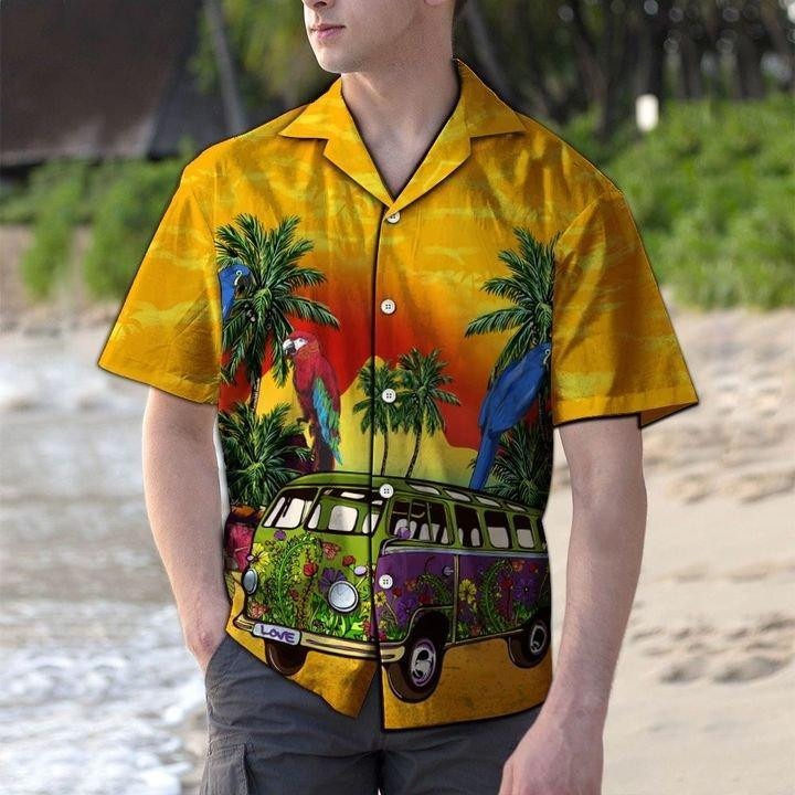 Vintage Hippie Bus Hawaiian Shirt