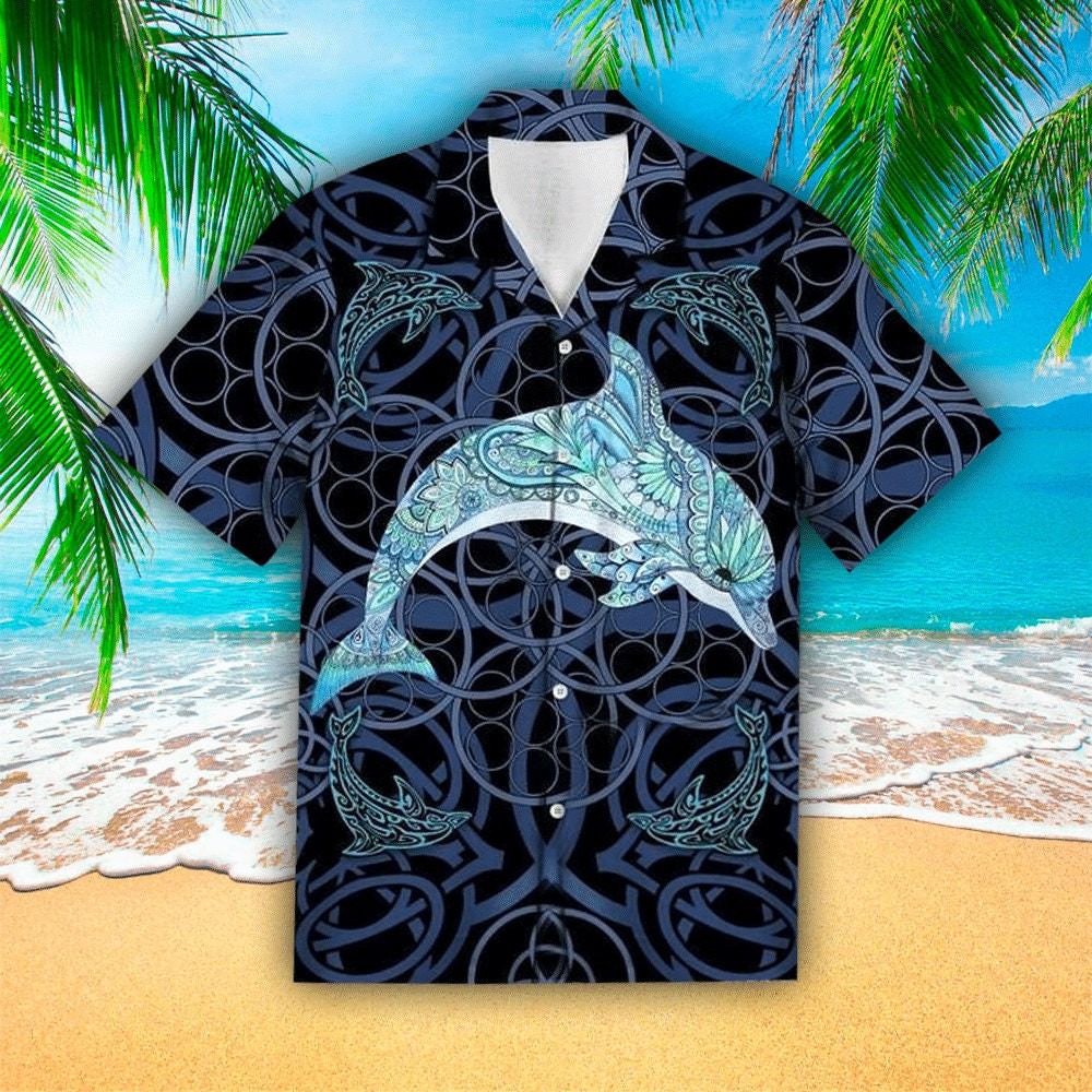 Viking Celtic Dolphin Hawaiian Shirt
