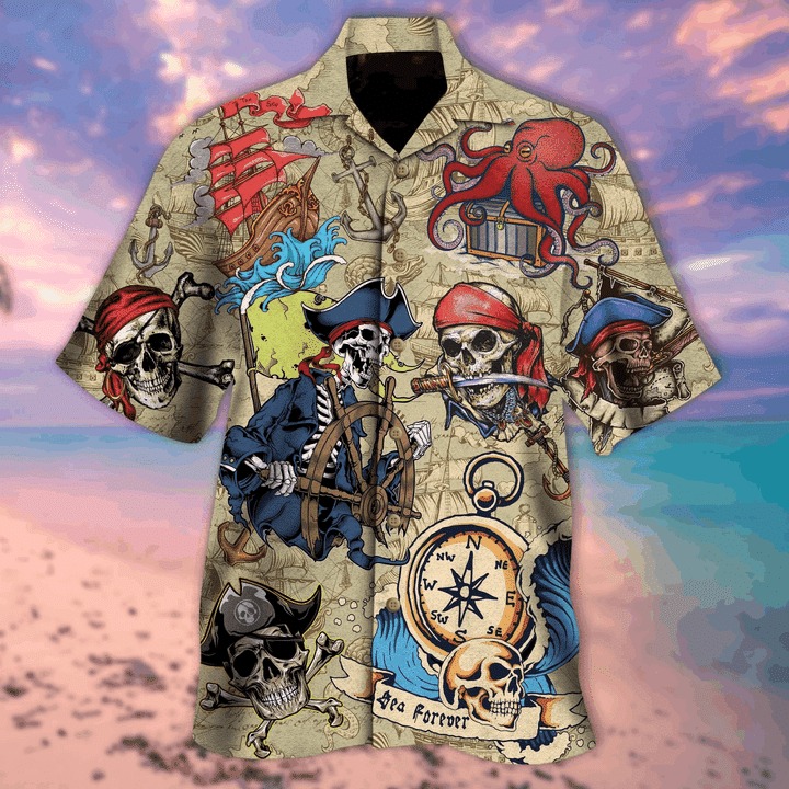Vintage Skull Hawaiian Shirt