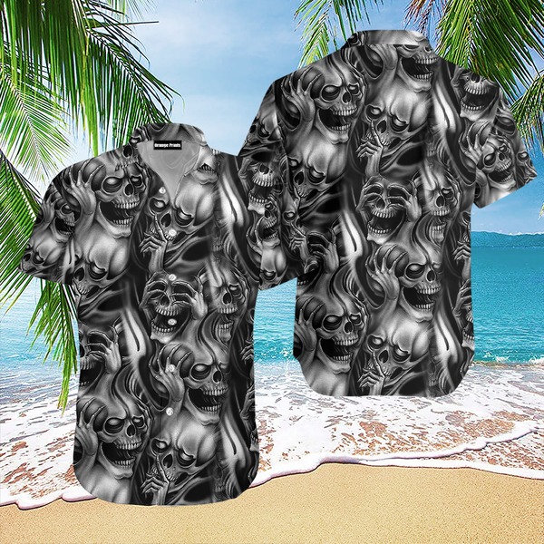 Wise Skulls Hawaiian Shirt