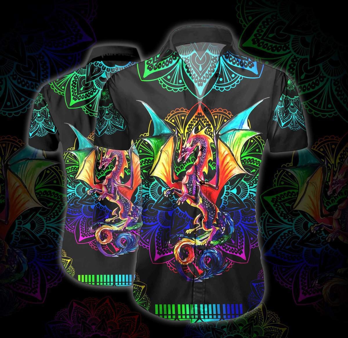 Dragon Mandala Hawaiian Shirt