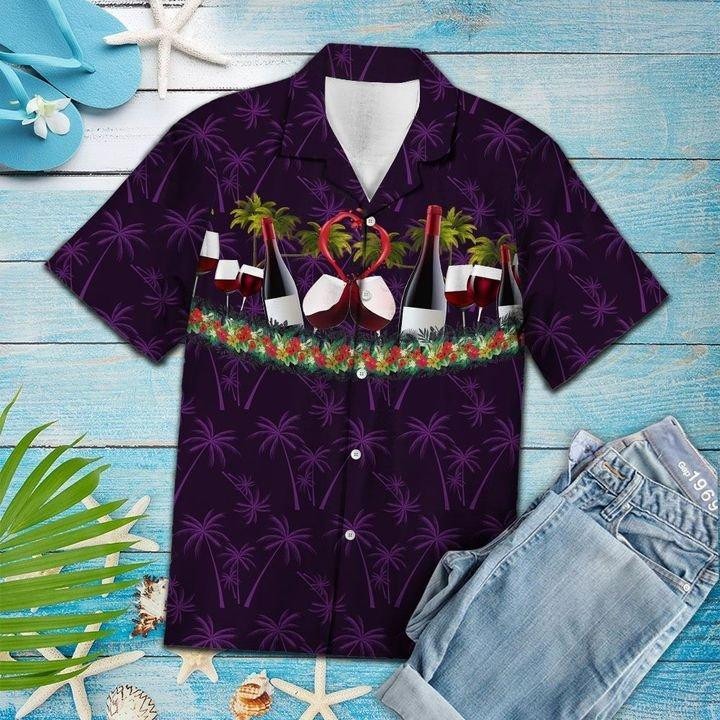 Paradise Red Wine Hawaiian Shirt