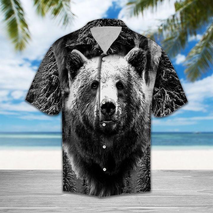 Wild Bear Grey Amazing Hawaiian Shirt