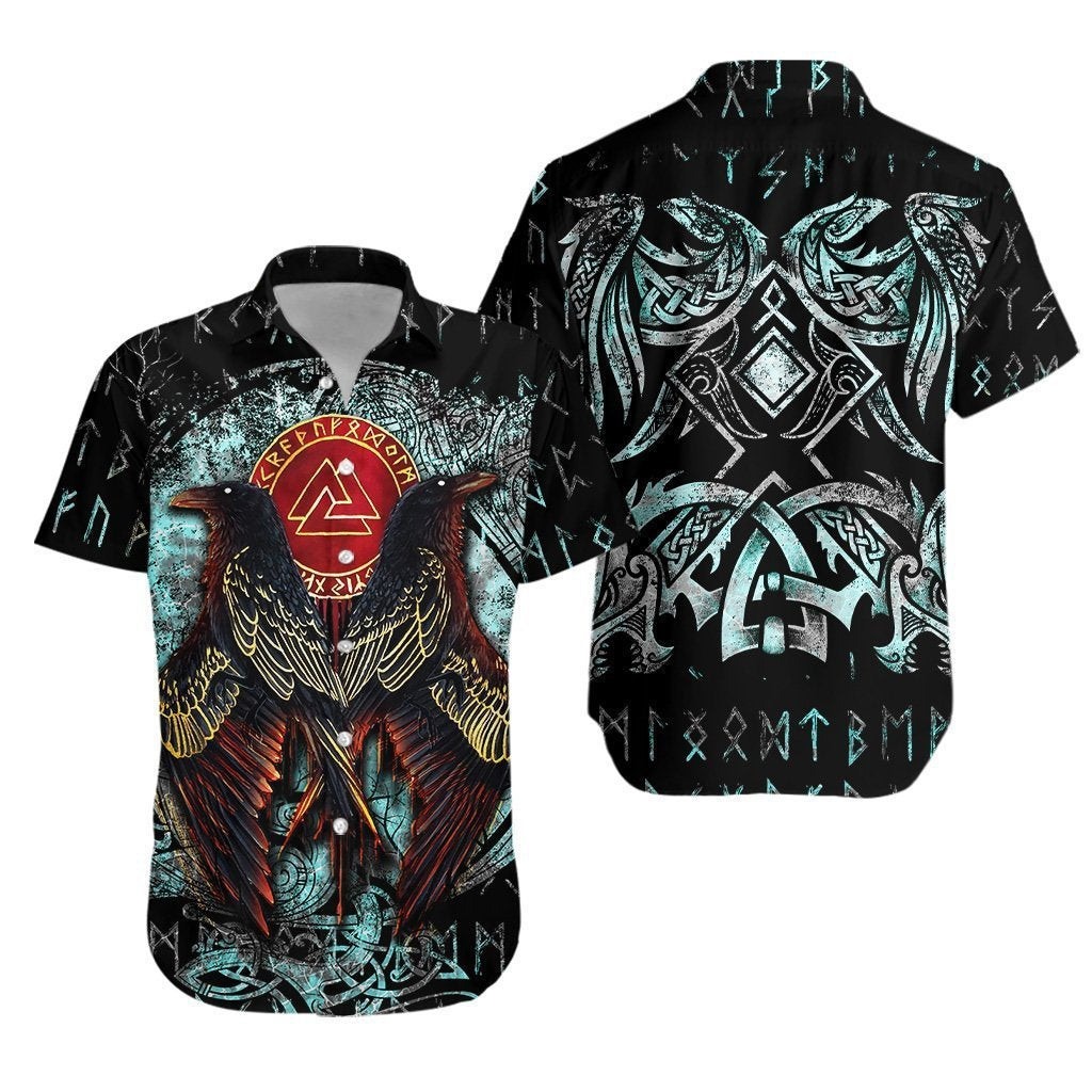 Raven Moon Tattoo Hawaiian Shirt