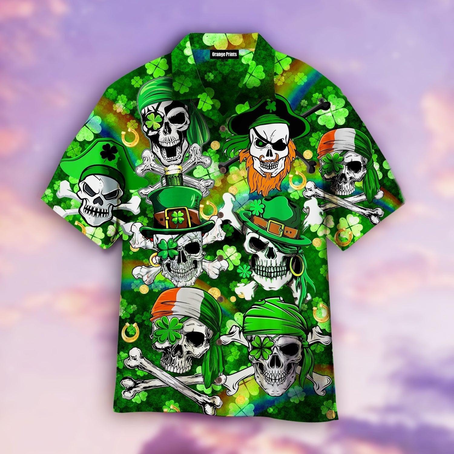 Pirate Skull St Patrick’s Day Hawaiian Shirt