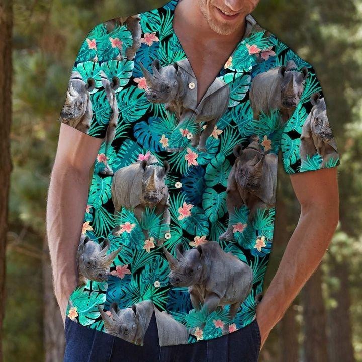 Rhinoceros Hawaiian Shirt