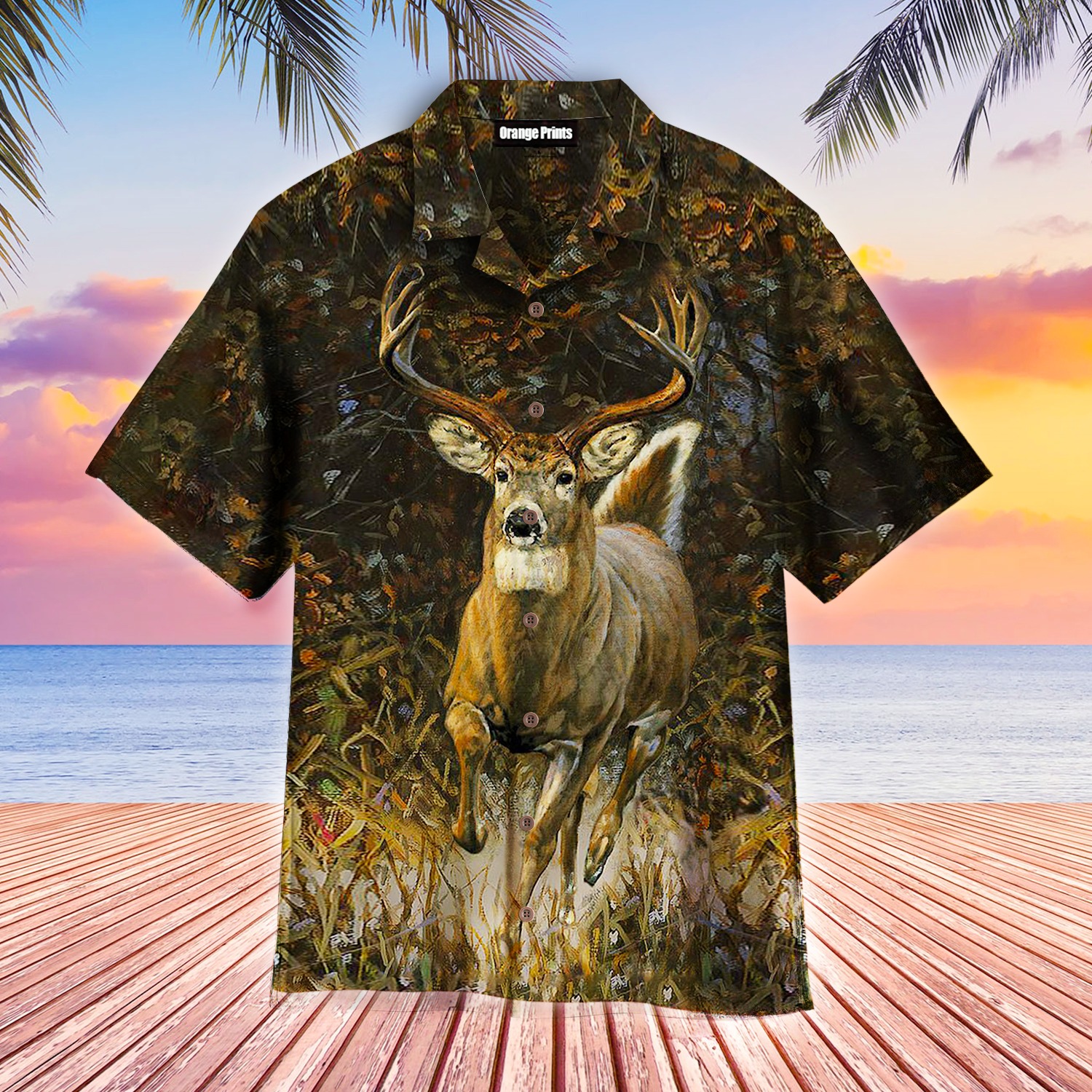White Tailed Deer Hunting Hawaiian Shirt