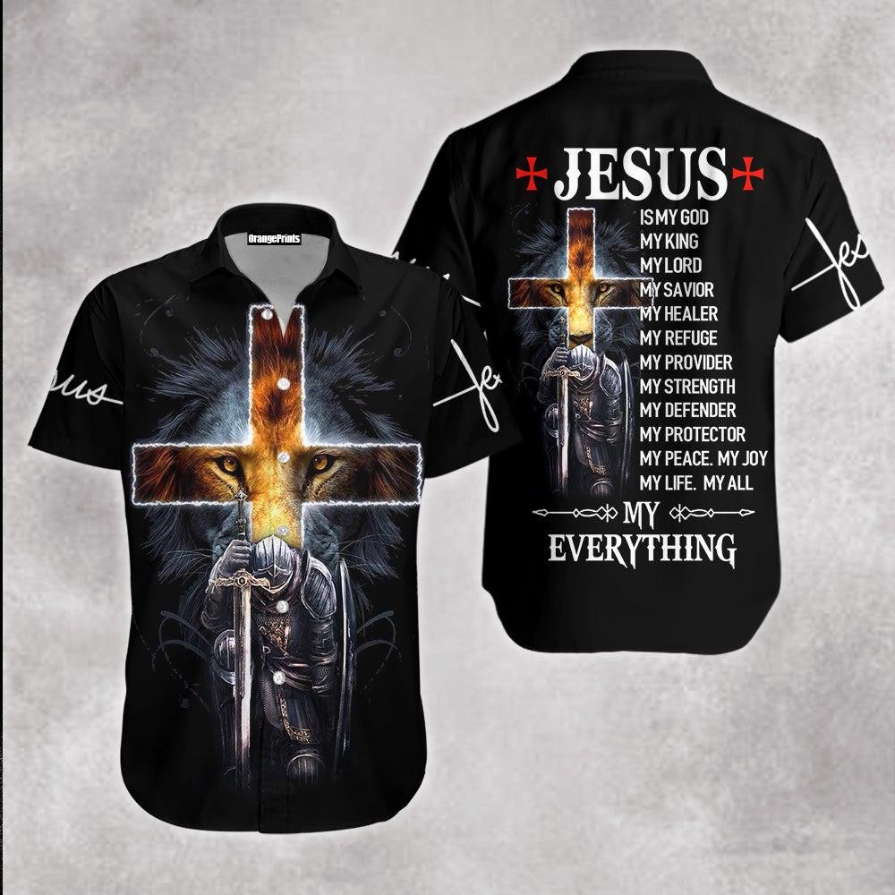 Premium Christian Jesus Is My Everything Lion Hawaiian Shirt