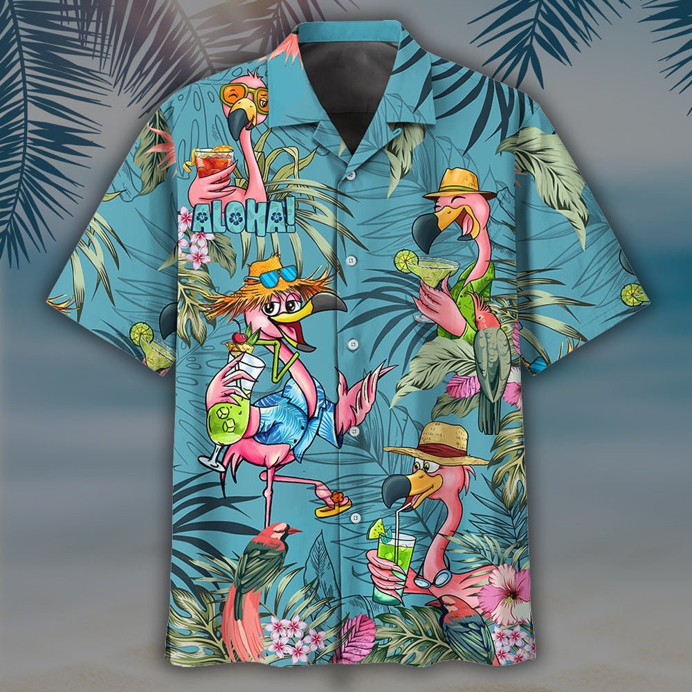 Tropical Aloha Flamingo Hawaiian Shirt