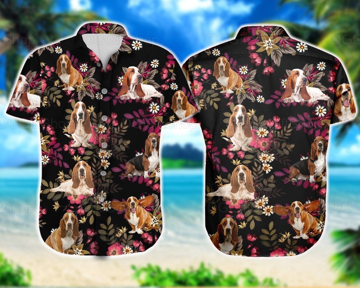 Basset Hound Hawaiian Shirt