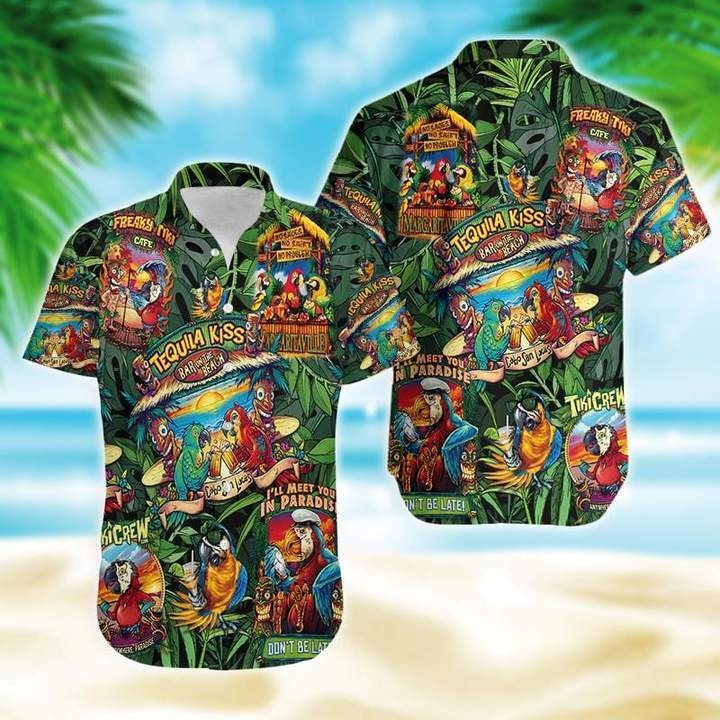 Tiki Parrot Hawaiian Shirt