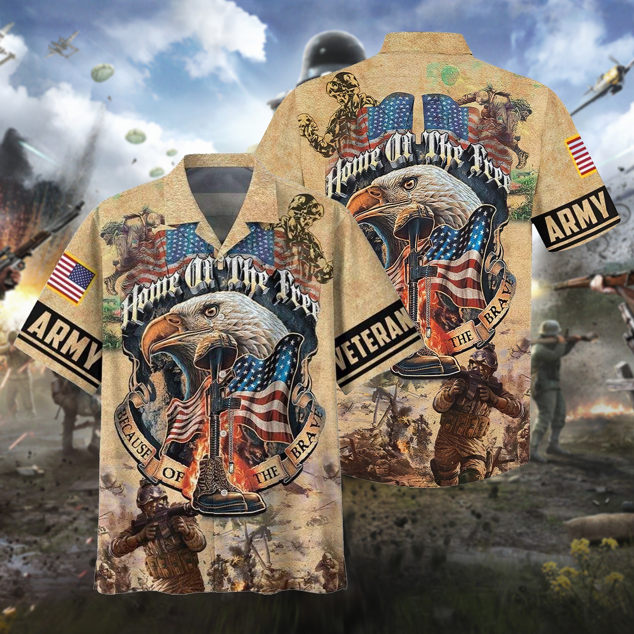Veterans Memorial Home Of The Free Hawaiian Shirt