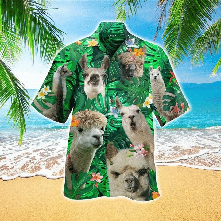 Tropical Llama Hawaiian Shirt