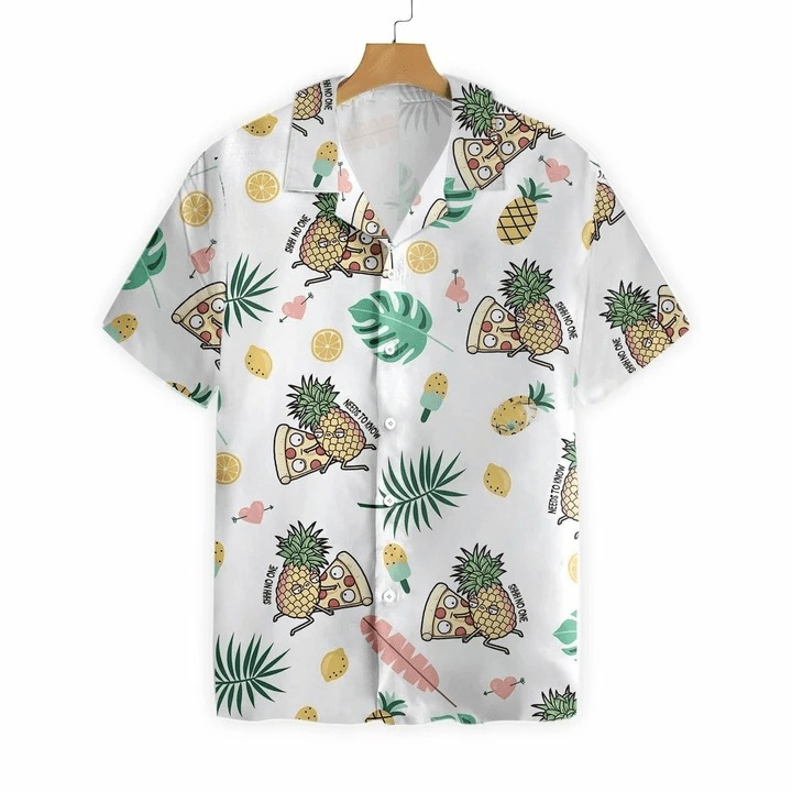 Pizza Pineapple Cartoon Hawaiian Shirt