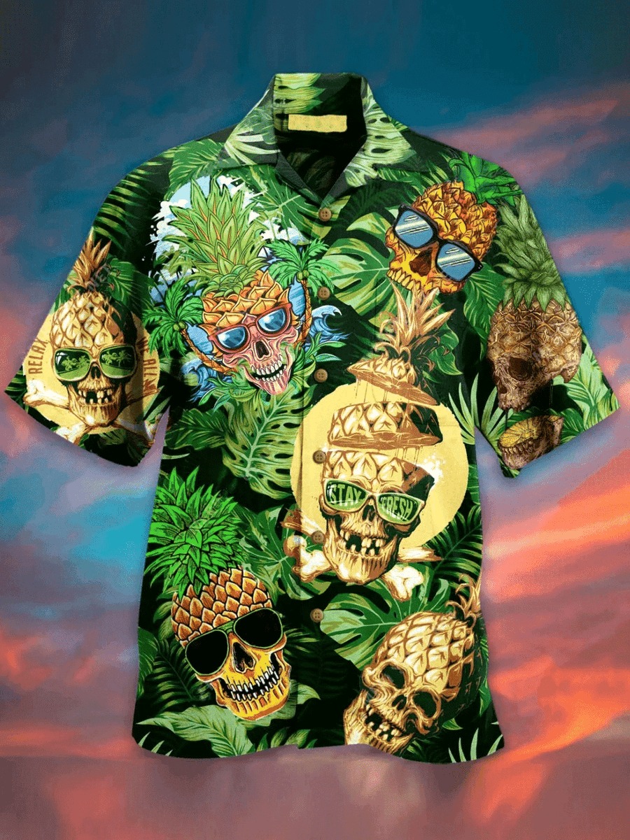 Skull And Pineapple Hawaiian Shirt