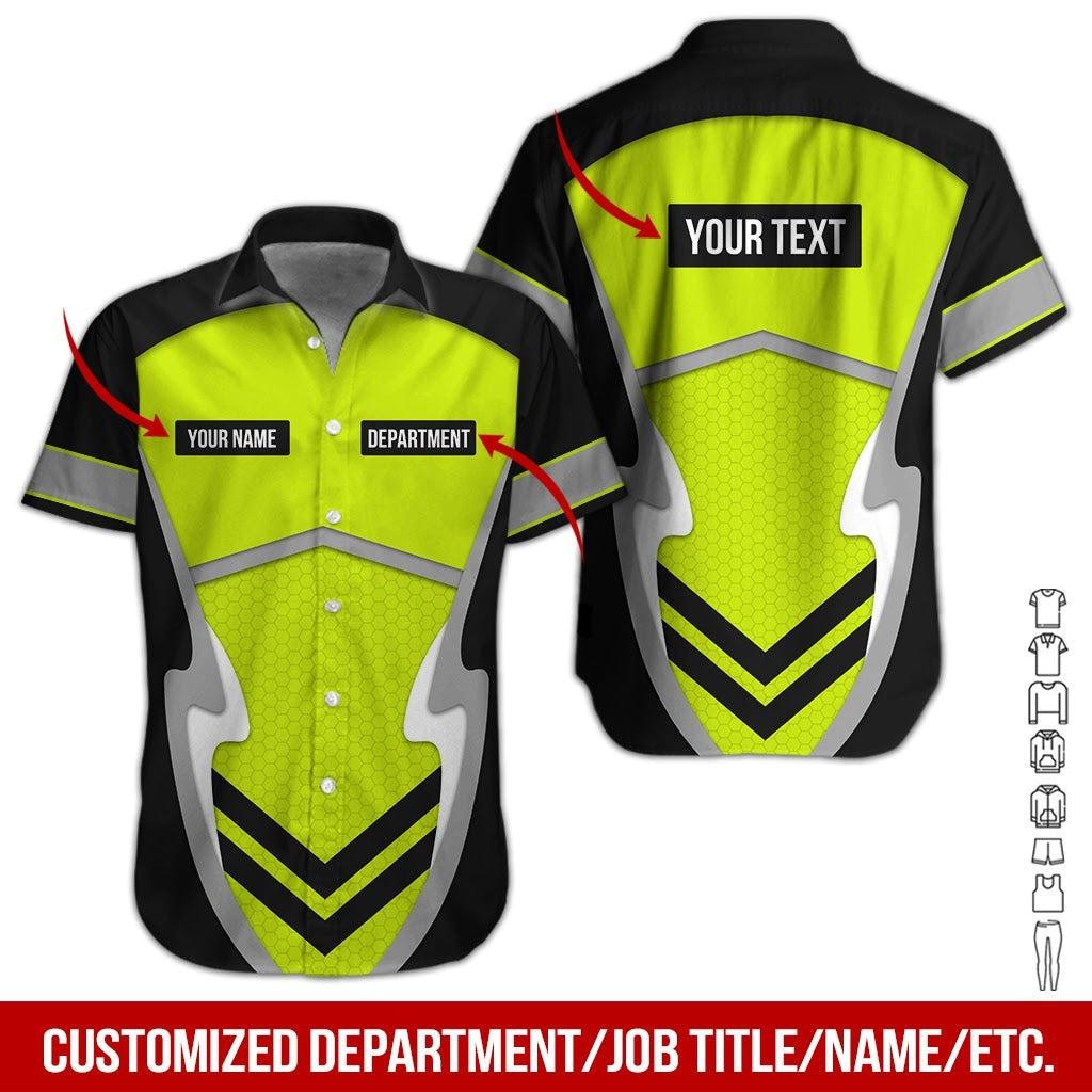 Workwear Style Custom Name Hawaiian Shirt