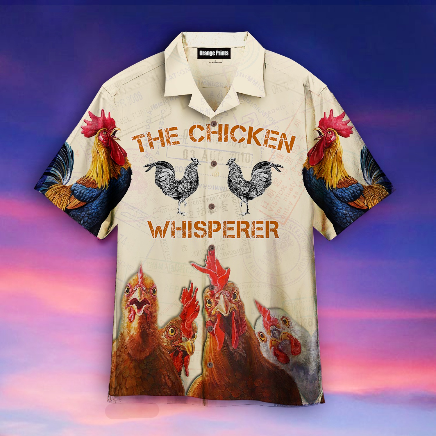 Vintage Chicken Hawaiian Shirt