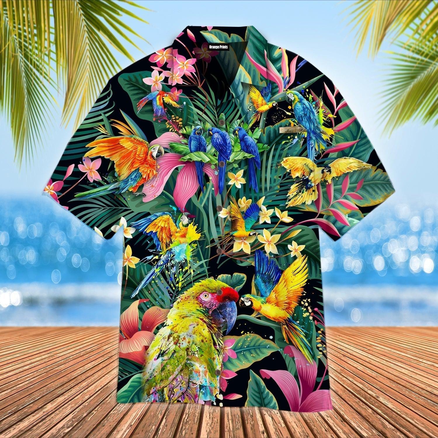 Tropical Parrots Hawaiian Shirt