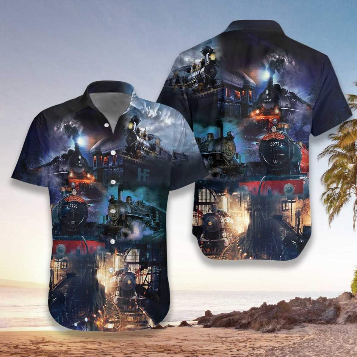 Train Locomotive Unisex Hawaiian Shirt