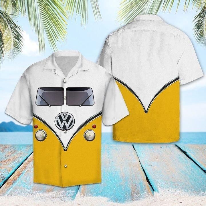 Yellow Hippie Bus Hawaiian Shirt