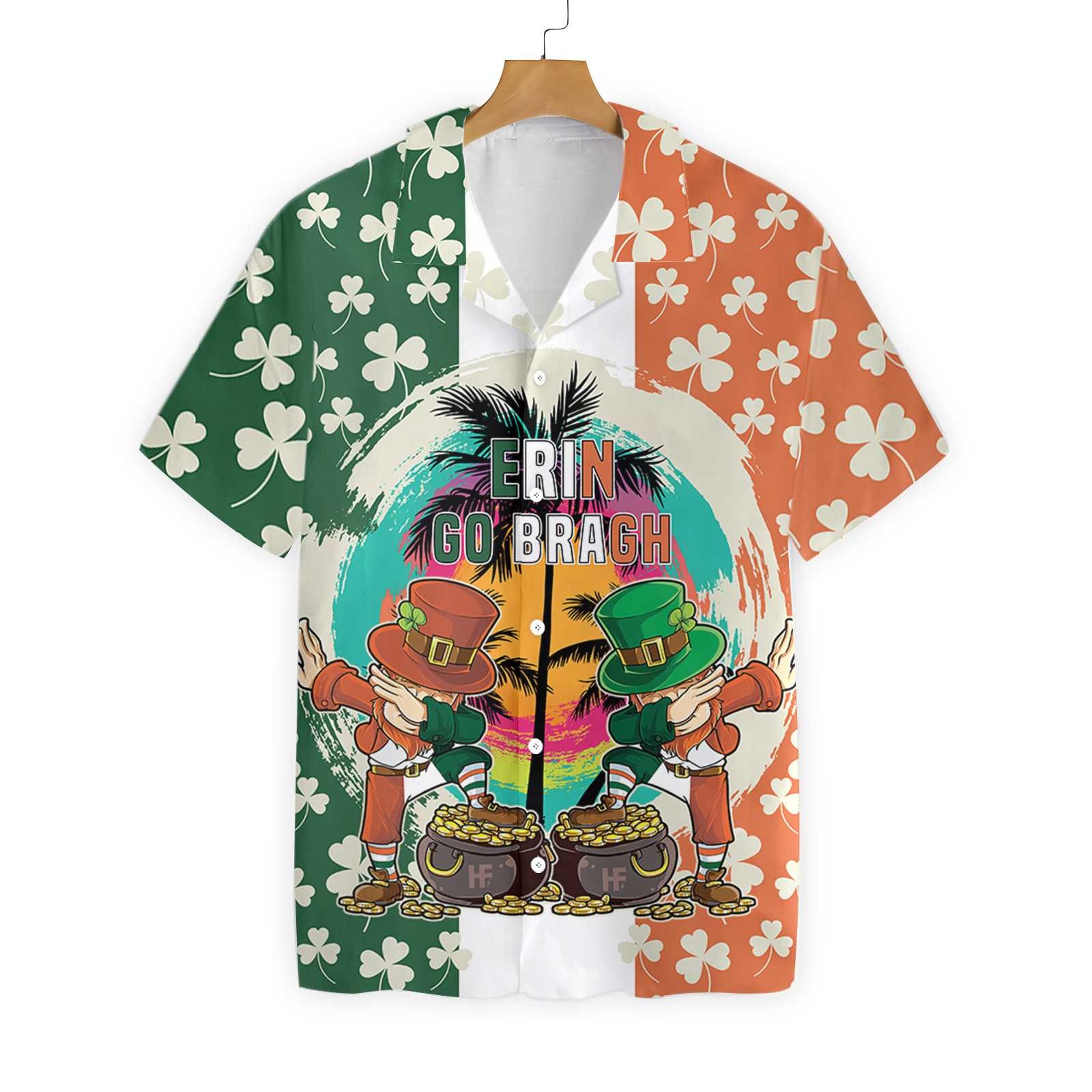 Saint Patricks Day Leprechaun Shamrock Irish Hawaiian Shirt