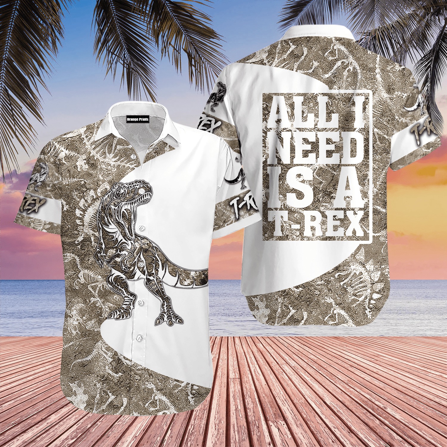Rex Dinosaur Hawaiian Shirt