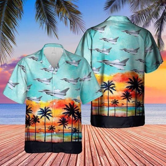 Plane Sunset Tropical Hawaiian Shirt
