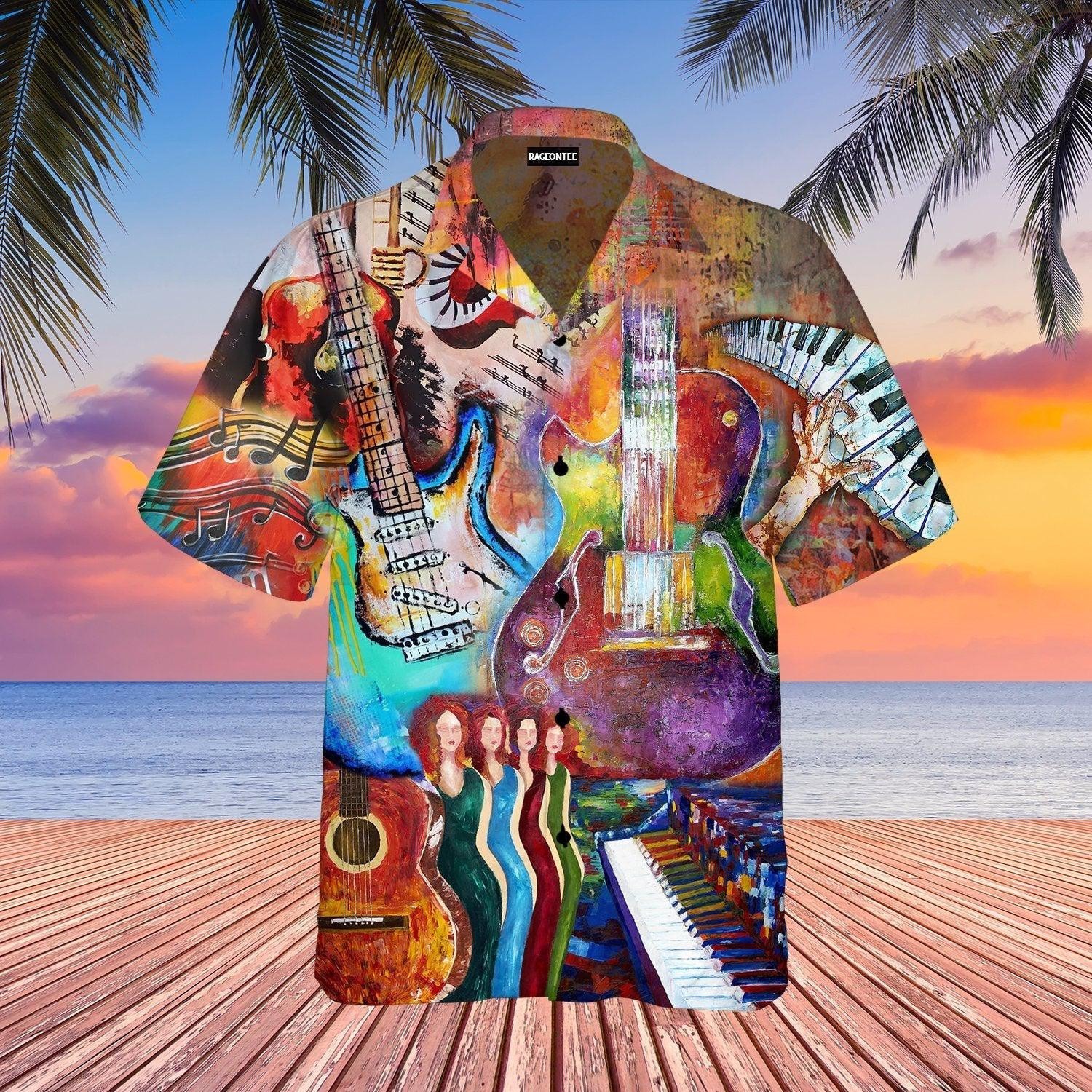 Playing Guitar Is My Hobby Hawaiian Shirt