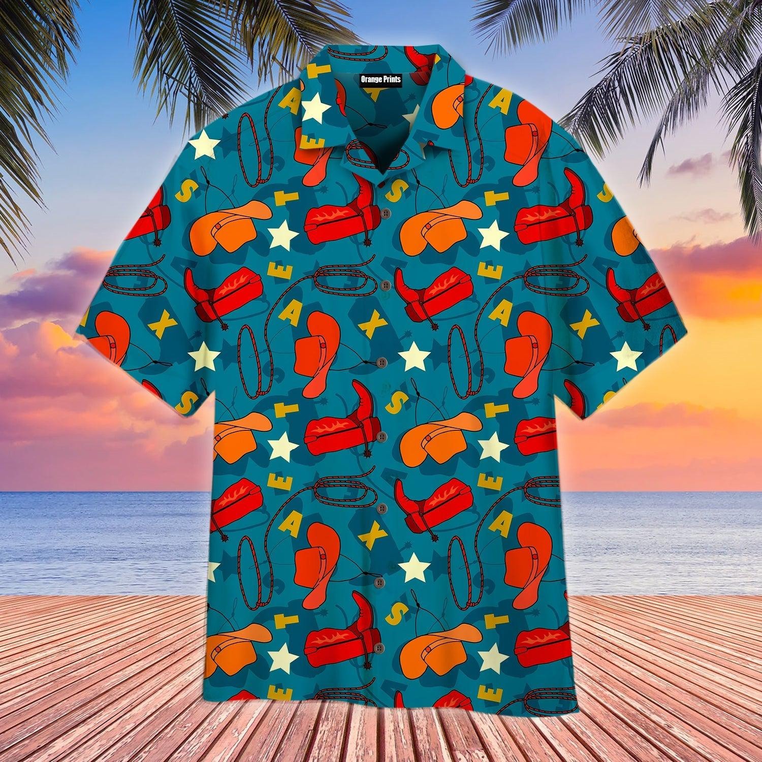 Texas Cowboy Style Hawaiian Shirt
