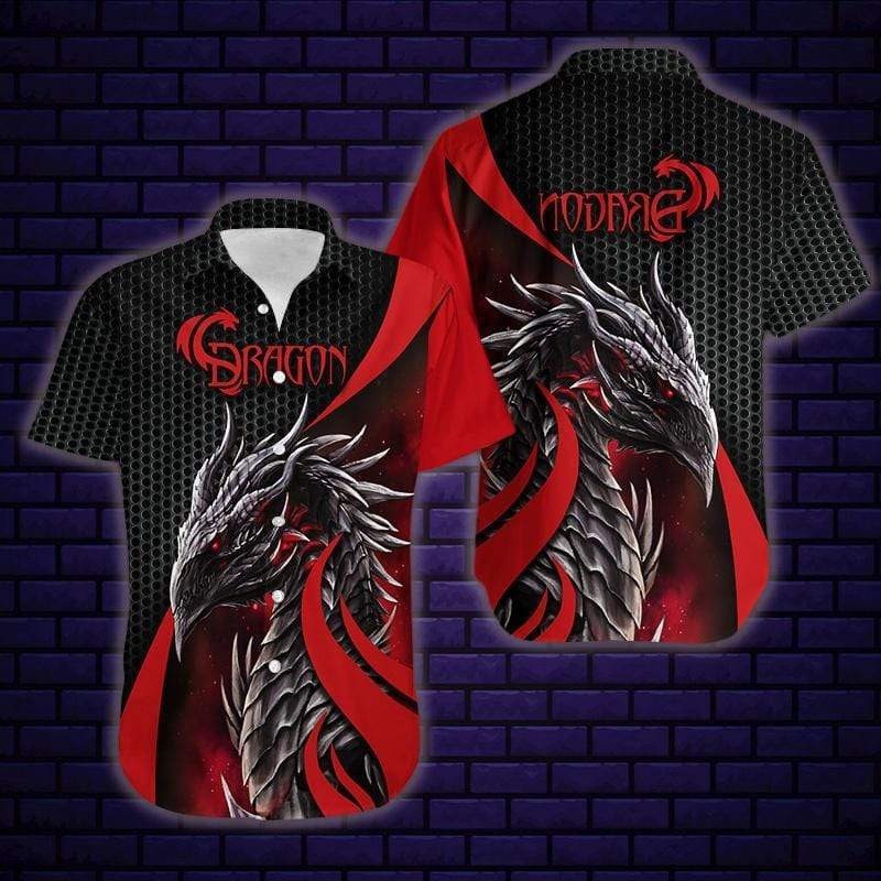 Red Dragon Unisex Hawaiian Shirt