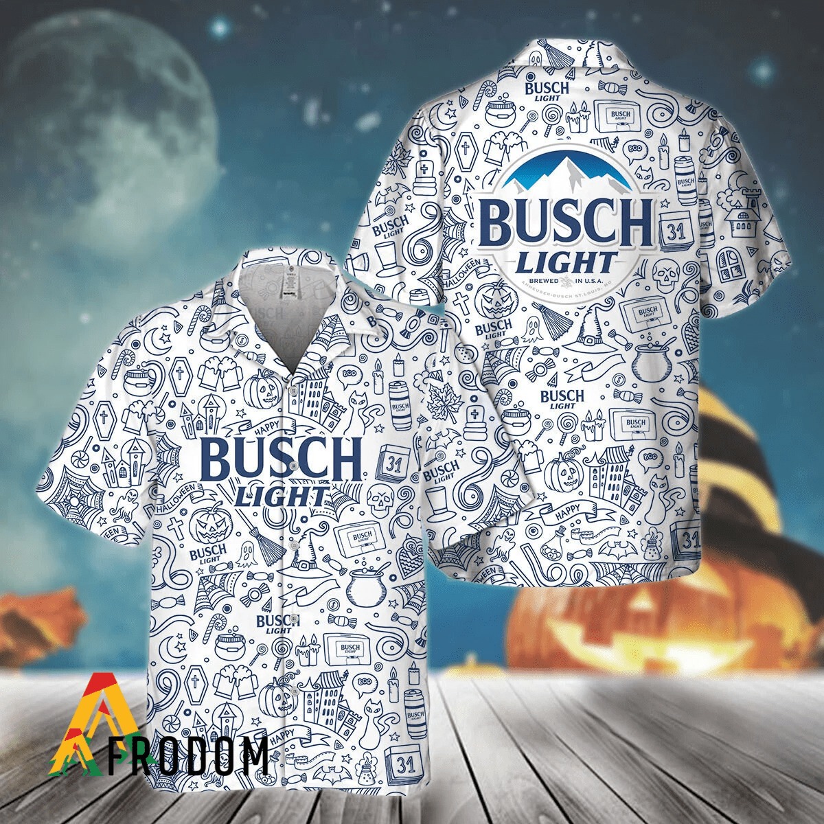 Doodle Art Busch Light Hawaiian Shirt