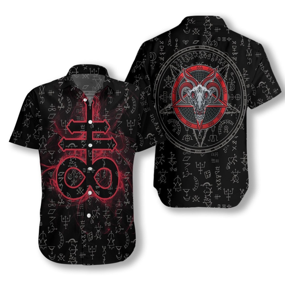 Satanism Magic Circle Hawaiian Shirt