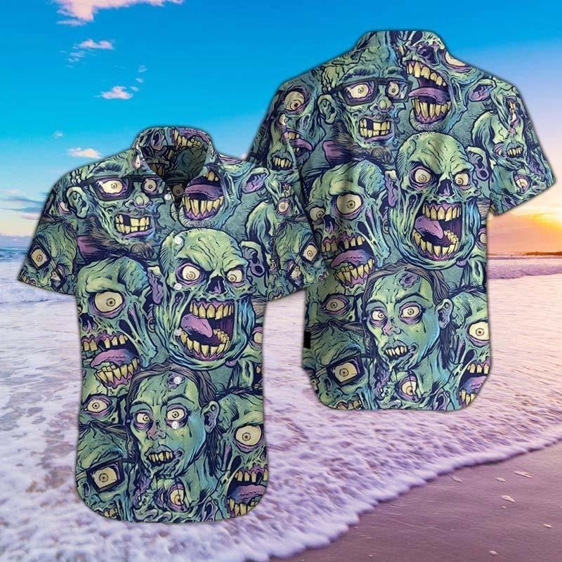 Zombie Hawaiians Green Awesome Design Hawaiian Shirt