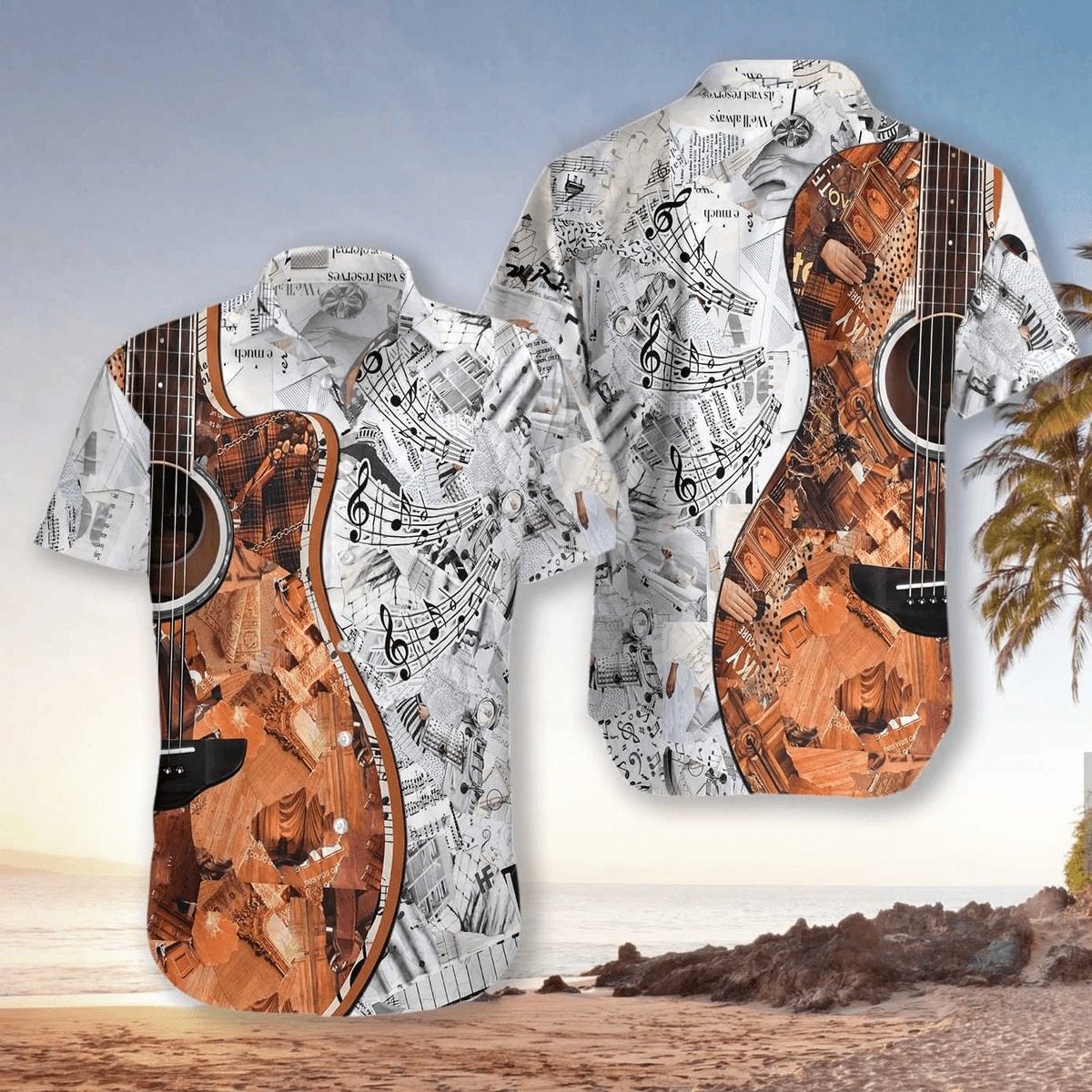 Play With Music Guitar Unisex Hawaiian Shirt