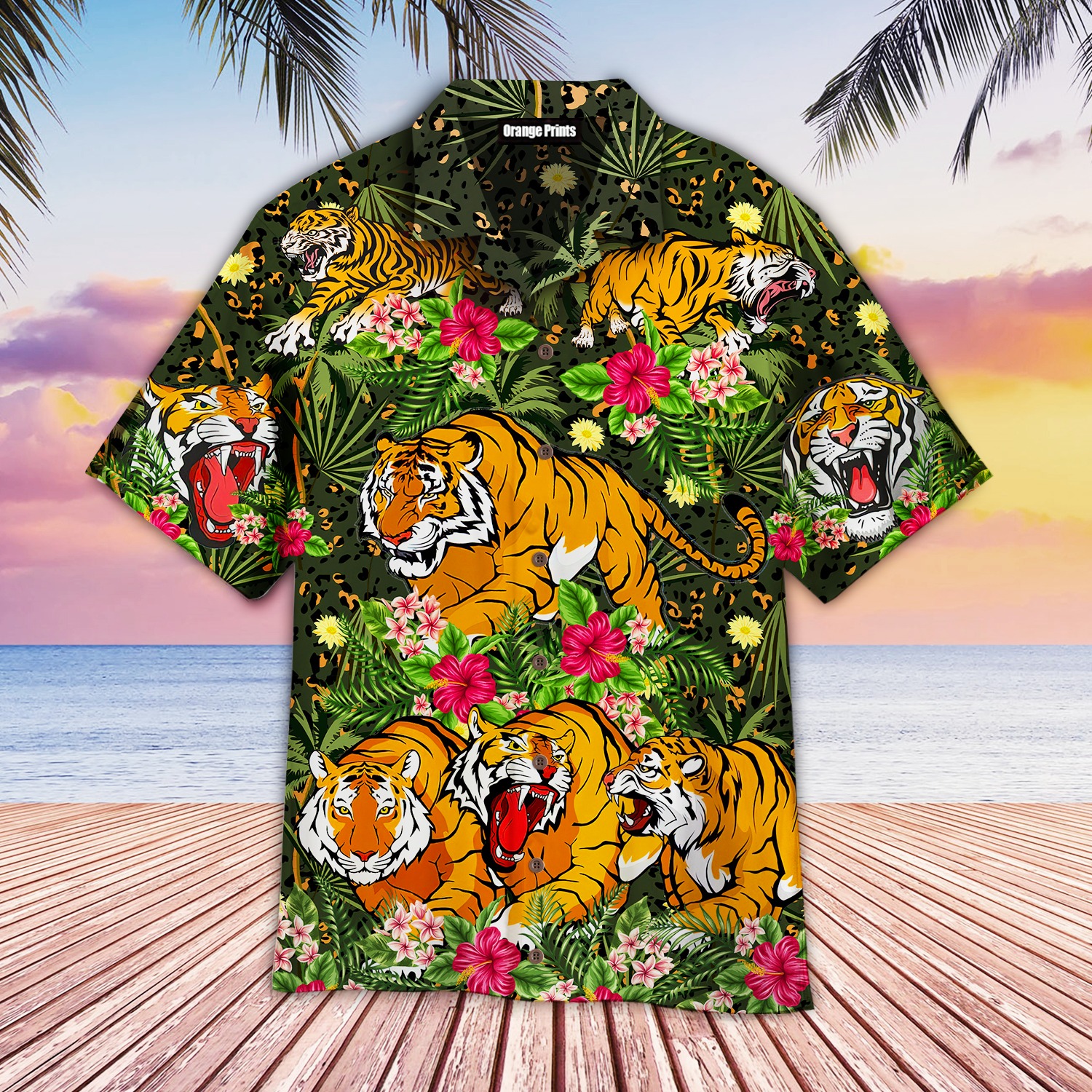 Tiger Tropical Hawaiian Shirt
