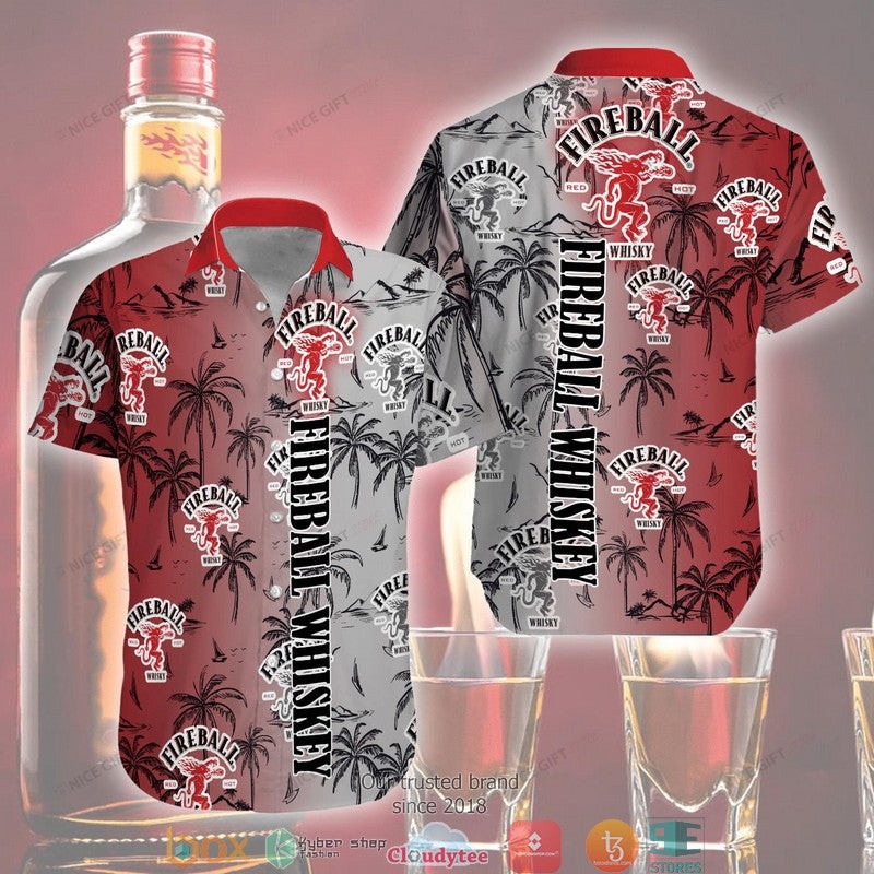 Fireball Whiskey Hawaiian Shirt