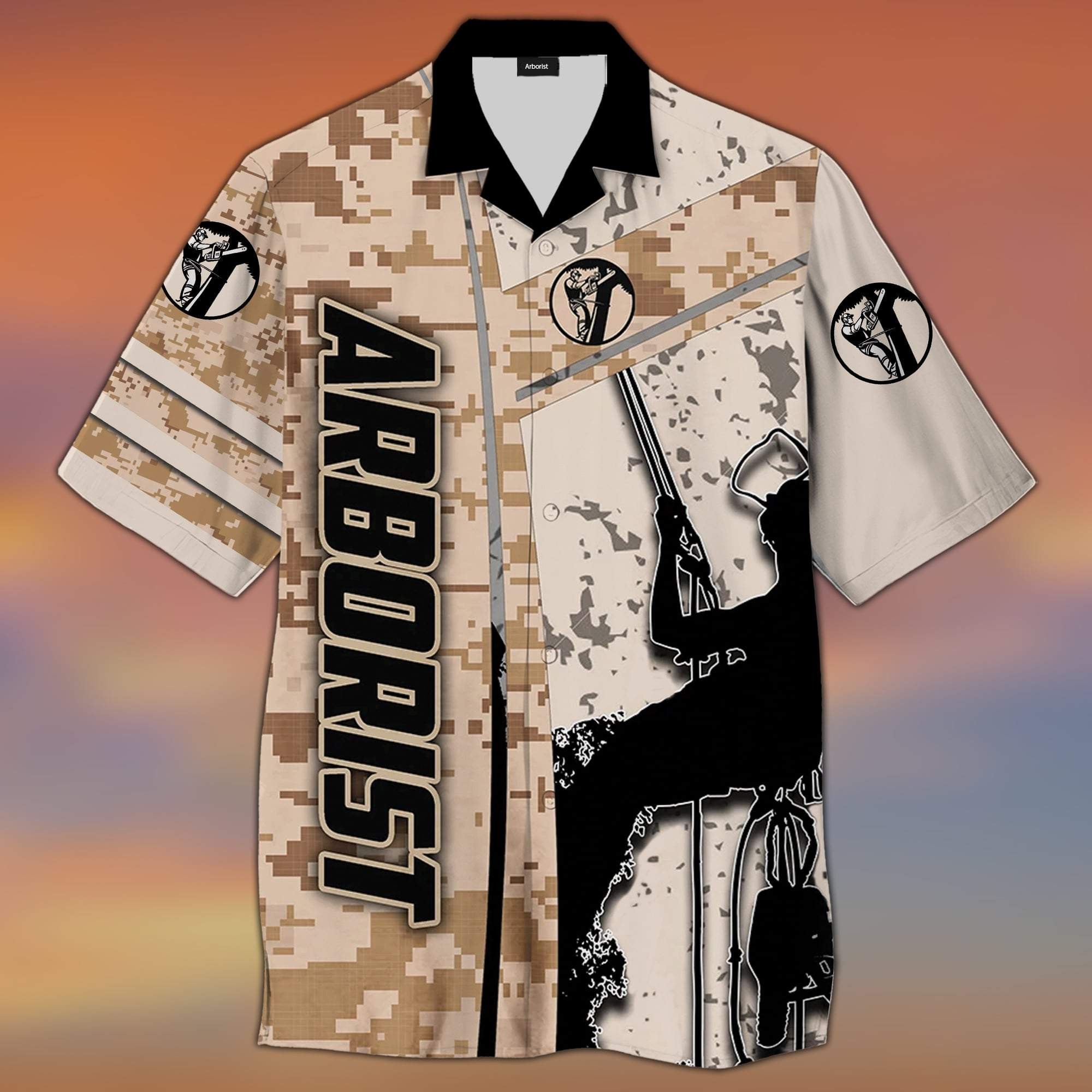Arborist Camo Hawaiian Shirt