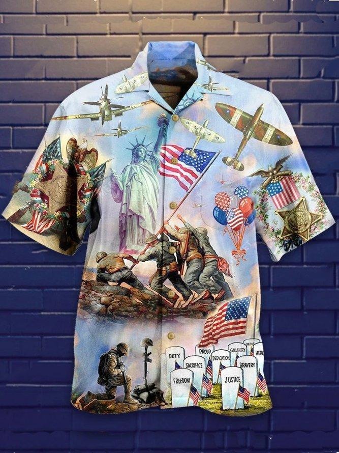 4th Of July Happy Independence Day Veteran Hawaiian Shirt