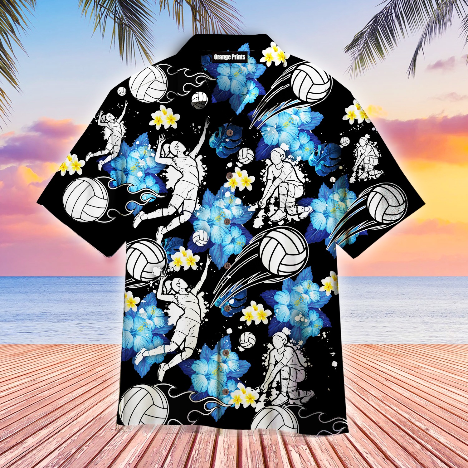 Volleyball Tropical Hawaiian Shirt