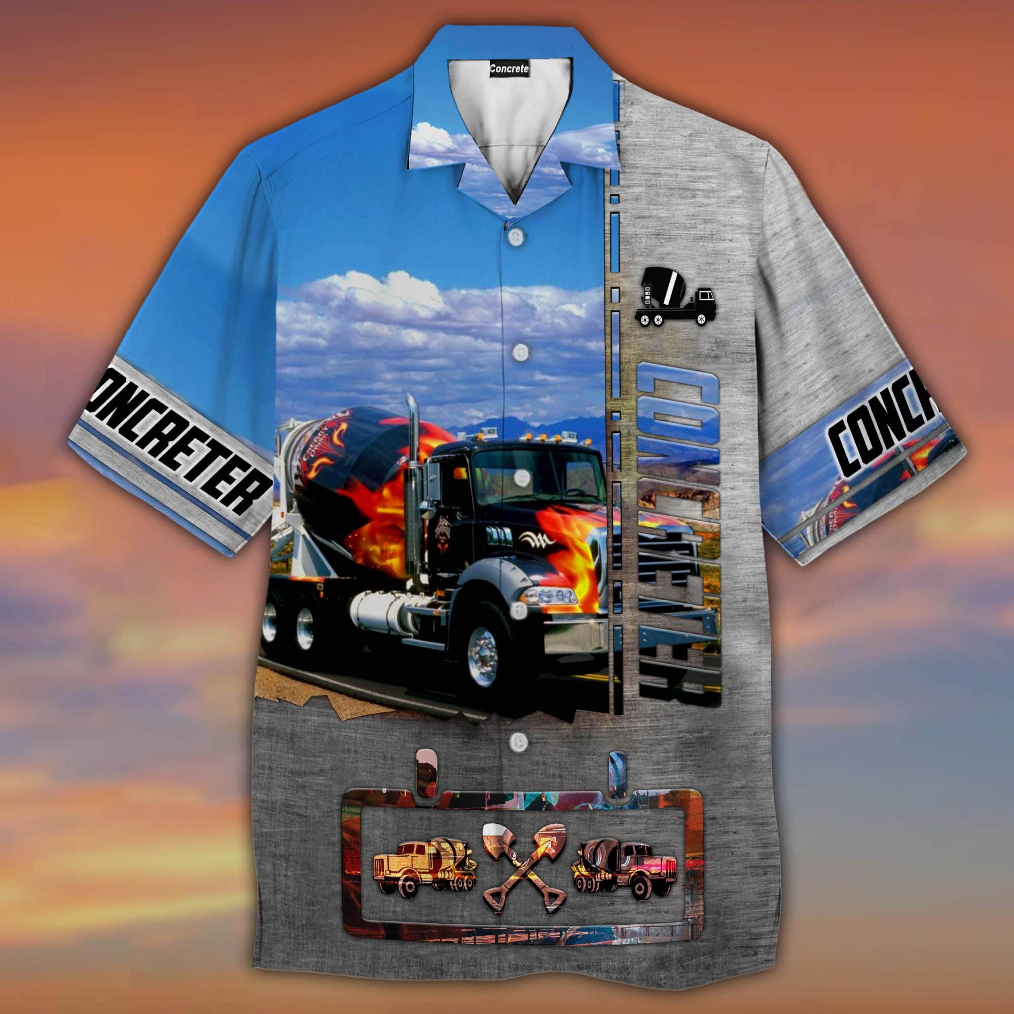 Concreter Mixer Car Hawaiian Shirt