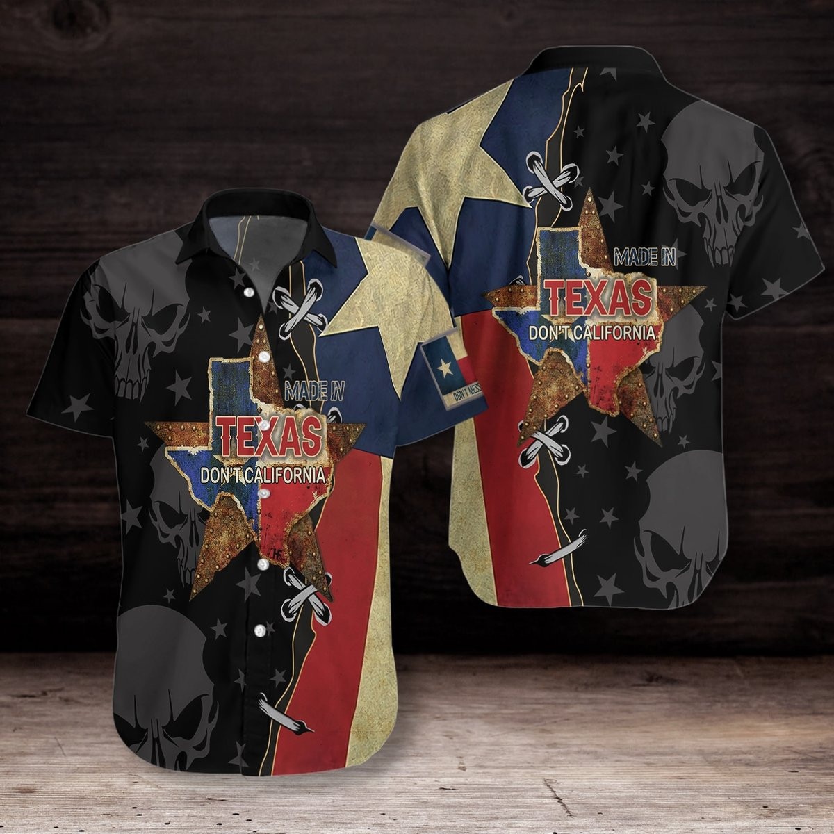 Made In Texas Dont California Hawaiian Shirt