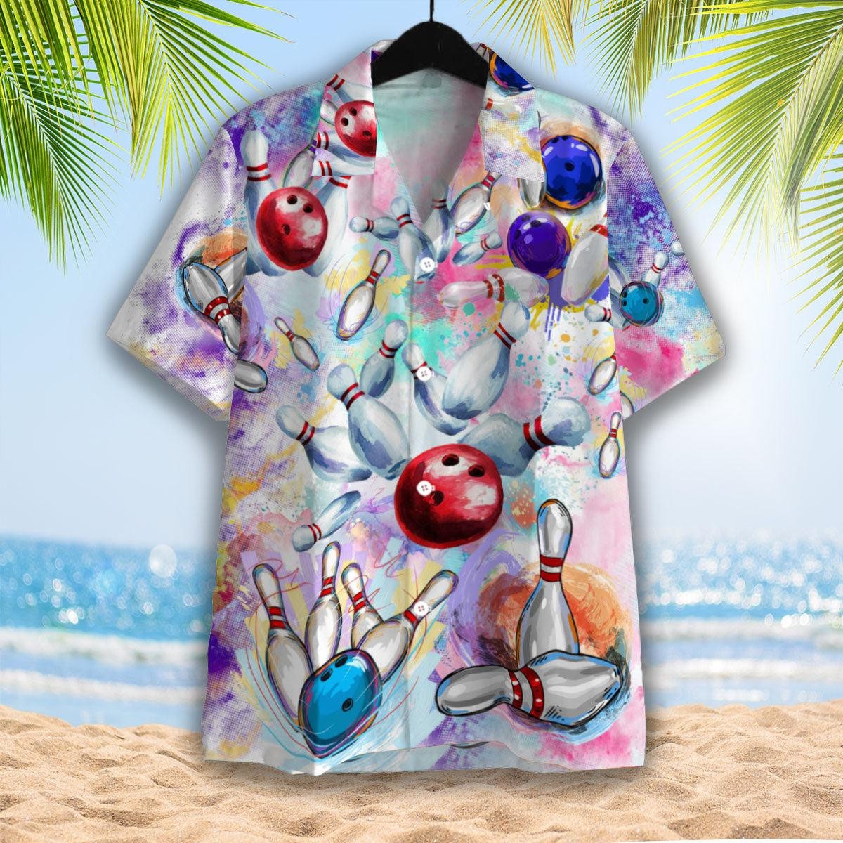 Colorful Bowling Game Hawaiian Shirt