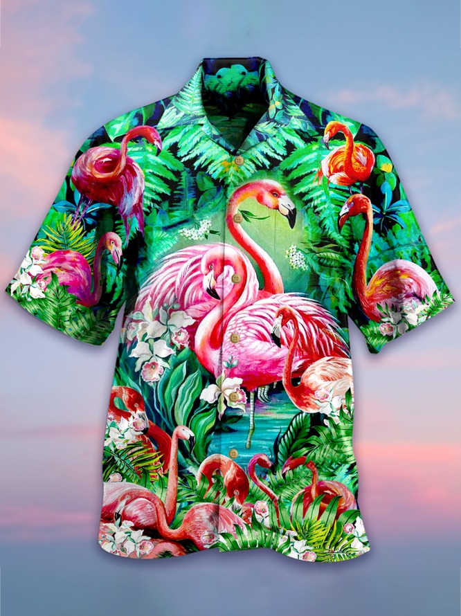Tropical Flamingo For Men For Women HW3605 Hawaiian Shirt