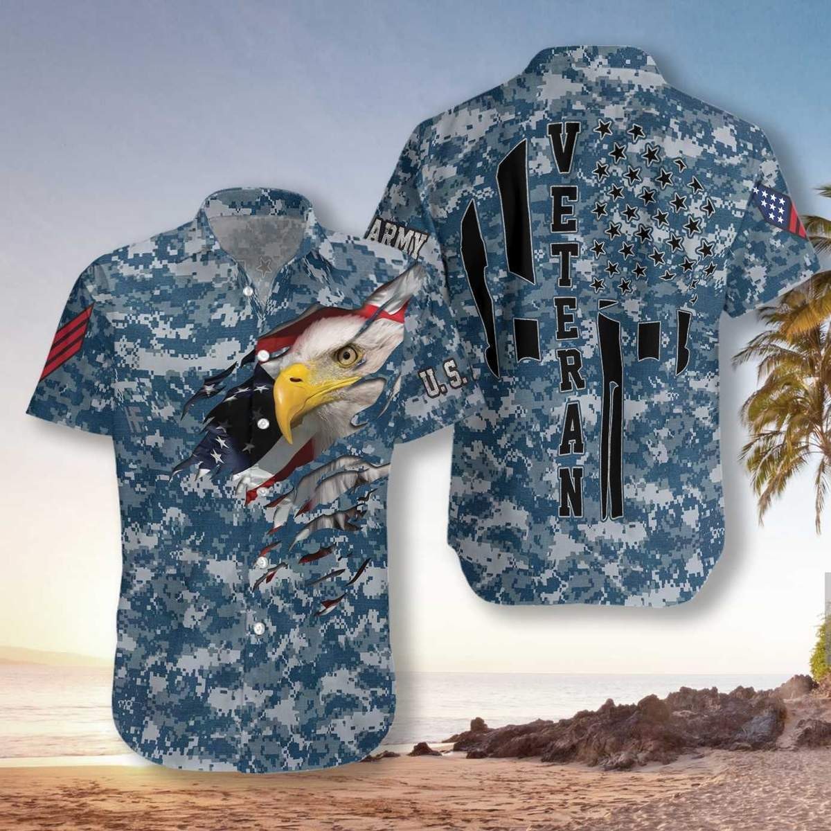 Veteran Proud US Navy Unisex Hawaiian Shirt
