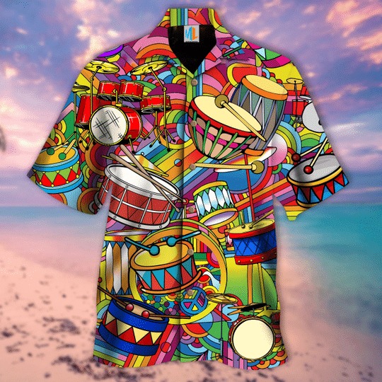 Peace Love Drums Hawaiian Shirt