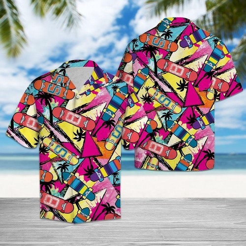 Skateboard Hawaiian Shirt