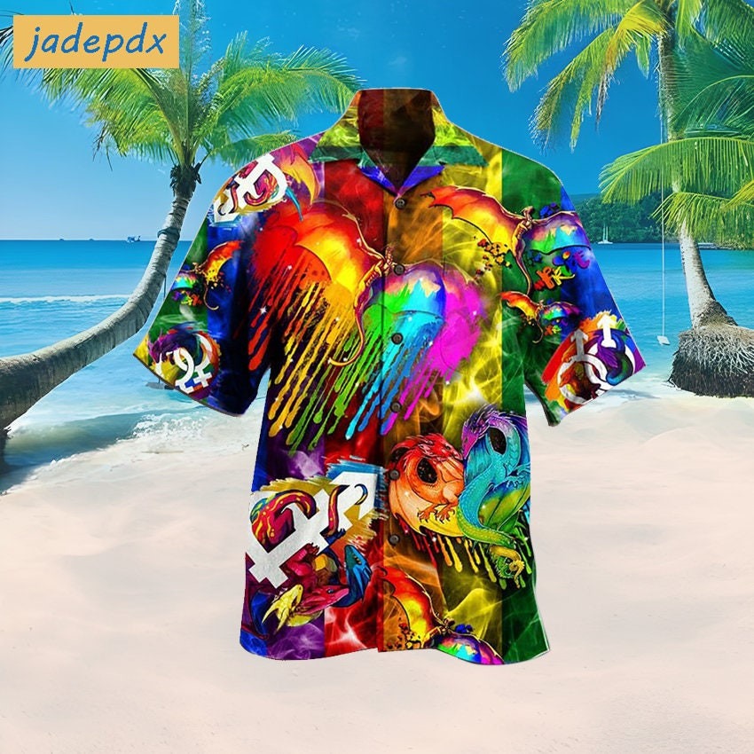 LGBT Dragon Love Life Hawaiian Shirt