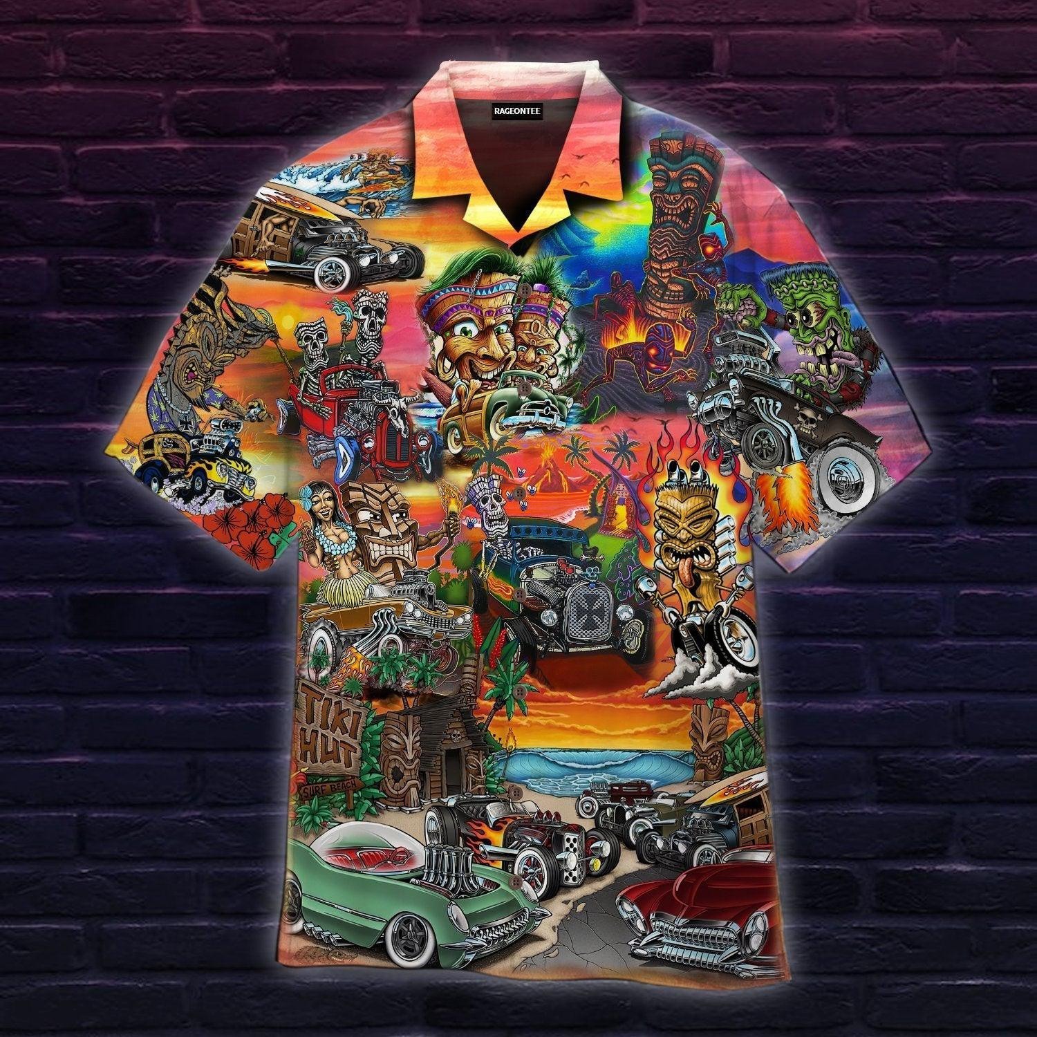 Tiki Hot Rod Party Hawaiian Shirt