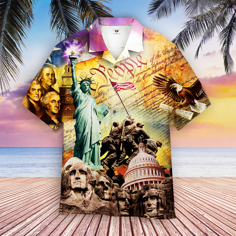 4th Of July God Bless America Hawaiian Shirt